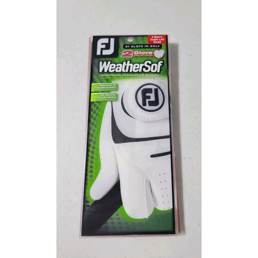 FootJoy WeatherSof Men's Size M Glove - 66153E-401-S (2 Count)